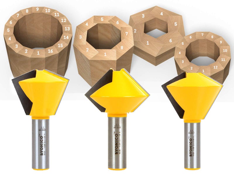YONICO Birdsmouth Router Bit Set 3 Bit 1/2-Inch Shank 15330 - Image 1